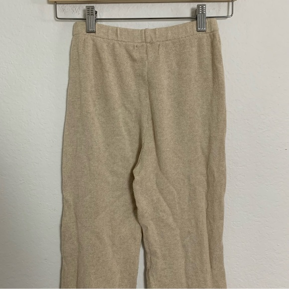 Indigo Luna Flare Leg 100% Organic Cotton Textured Pants Beige Womens XS Coastal - Picture 10 of 17